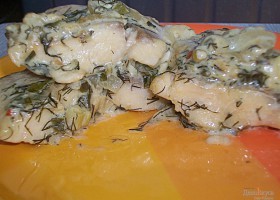 Тушеная рыба под соусом
