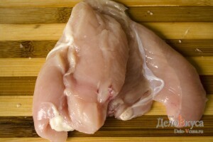 Мясо по-французски из курицы: Курицу разрезать