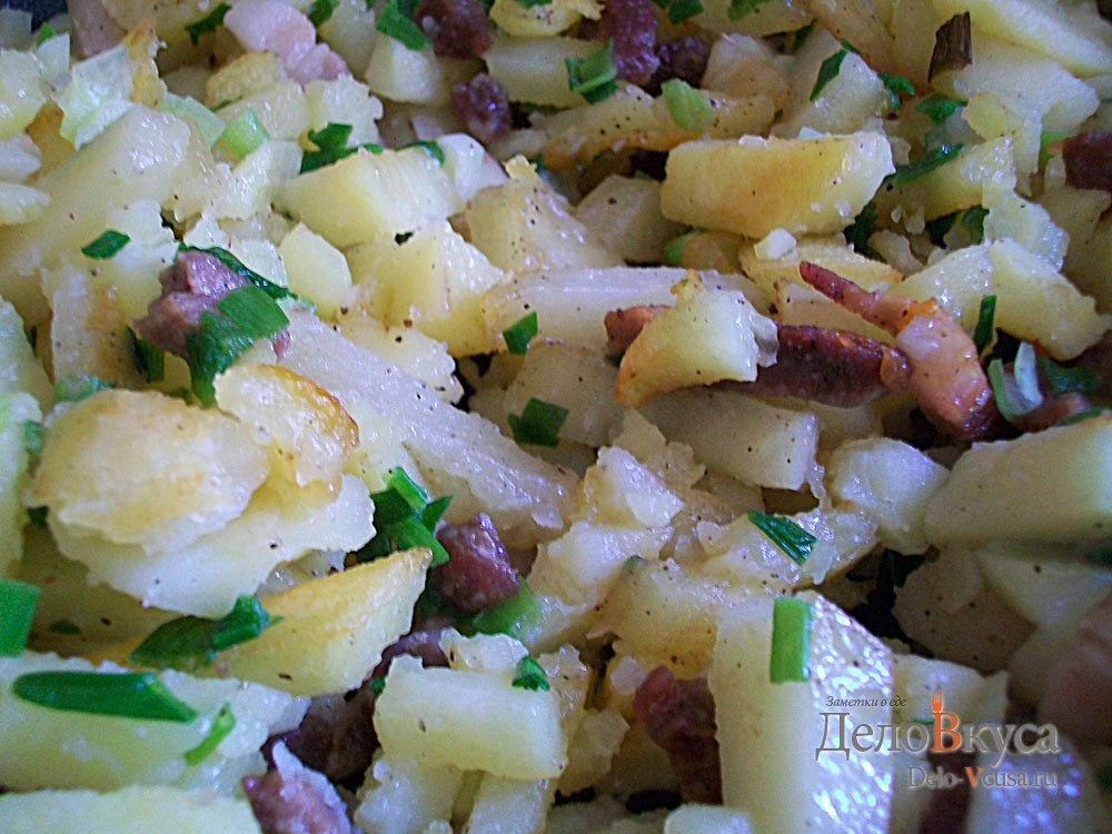 Картошка жаренная с салом
