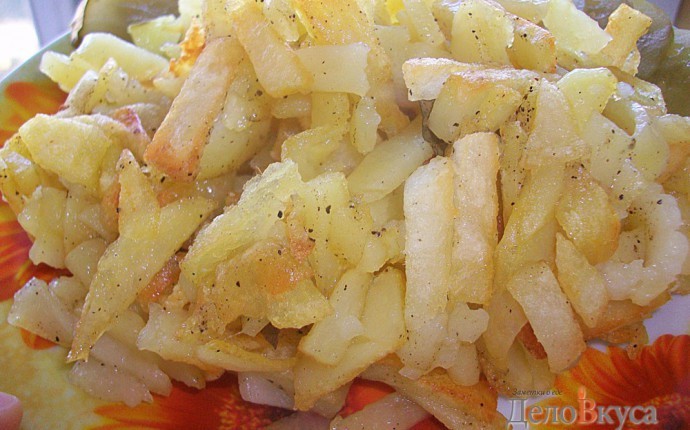 Жареная картошка с сморчками рецепт с фото