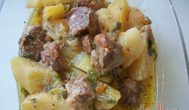 Картофель с мясом в мультиварке, пошаговый рецепт на ккал, фото, ингредиенты - Solomeya