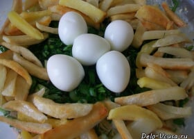 Рецепт салат гнездо глухаря