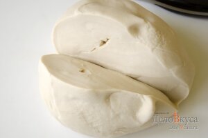 Пельменное тесто в хлебопечке: Вот так выглядит тесто в разрезе
