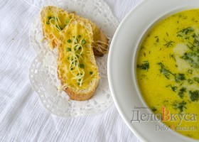 Рецепт суп из плавленных сырков с шампиньонами и курицей
