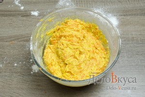 Морковное печенье с апельсиновой цедрой: Замесить тесто