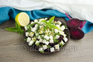 Салат свекла с сыром фета