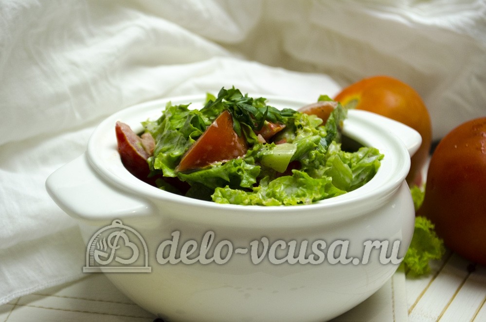 Салат из помидоров со сметаной пошаговый рецепт с фото Салат из помидоров со сметаной