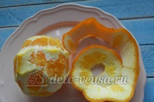 Апельсиновый чизкейк: Апельсин очистить