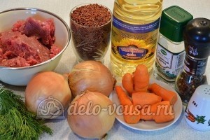 Красный рис с мясом: Ингредиенты