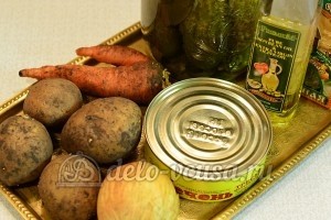 Салат с печенью трески и овощами: Ингредиенты