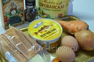 Салат с печенью трески: Ингредиенты