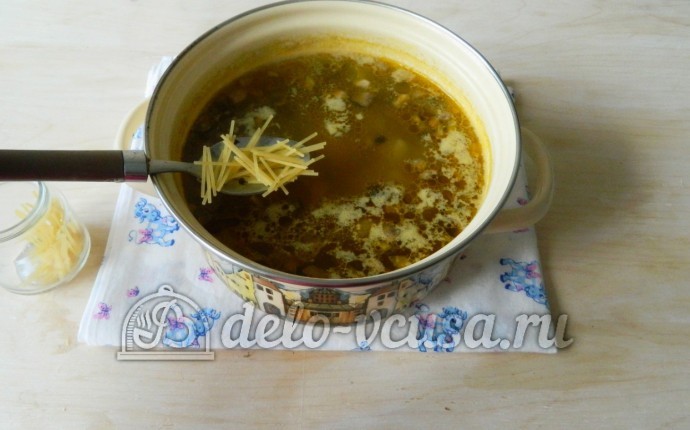 Грибной суп с вермишелью рецепт с фото – пошаговое приготовление супа с  грибами и вермишелью