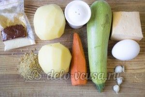 Овощные шарики с сыром: Ингредиенты