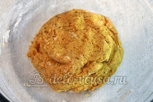 Овсяное печенье с тыквой: Вымесить до однородности