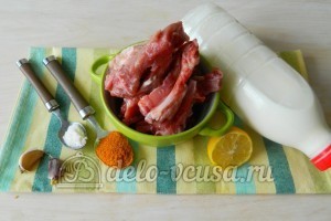 Свиные ребрышки в кефире: Ингредиенты
