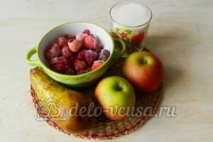 Компот из яблок, груш и ягод : Ингредиенты
