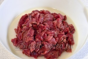 Плов из говядины: Порезала мясо