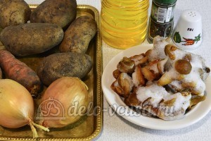 Суп с опятами и картошкой: Ингредиенты
