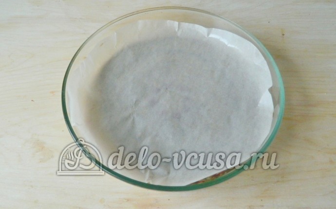 Большая ватрушка с творогом: Подготовить форму Большая ватрушка с творогом: Подготовить форму