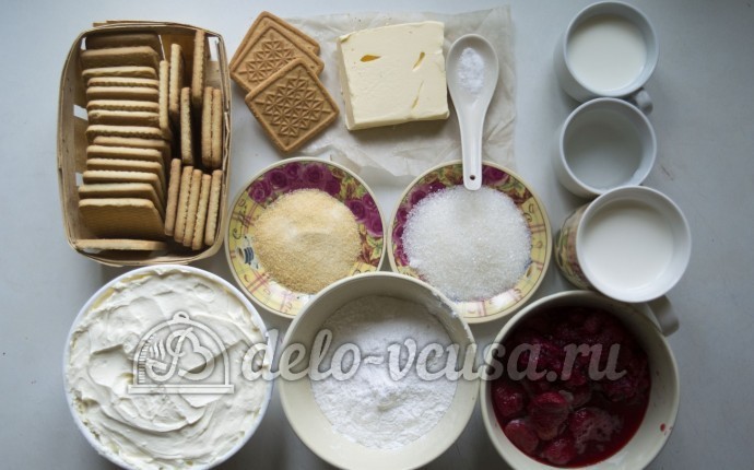 Чизкейк без выпечки с маскарпоне: Ингредиенты
