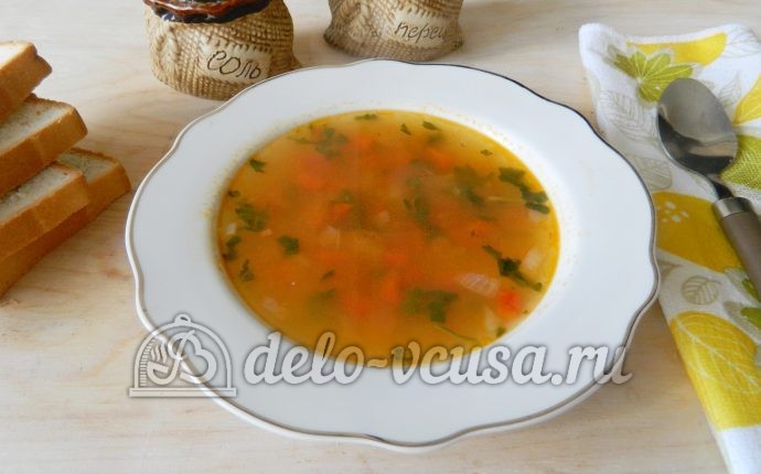 Овощной суп с рисом