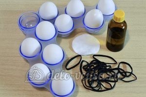 Пасхальные яйца в полоску: Ингредиенты