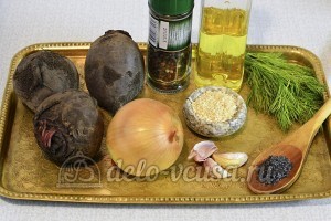 Постный салат из свеклы: Ингредиенты
