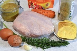Закуска на чипсах с курицей: Ингредиенты