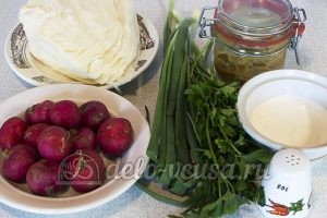 Салат с капустой и редиской: Ингредиенты
