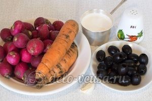Салат из редиски с морковью: Ингредиенты