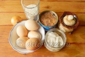 Салат с рисом и рыбными консервами: Ингредиенты