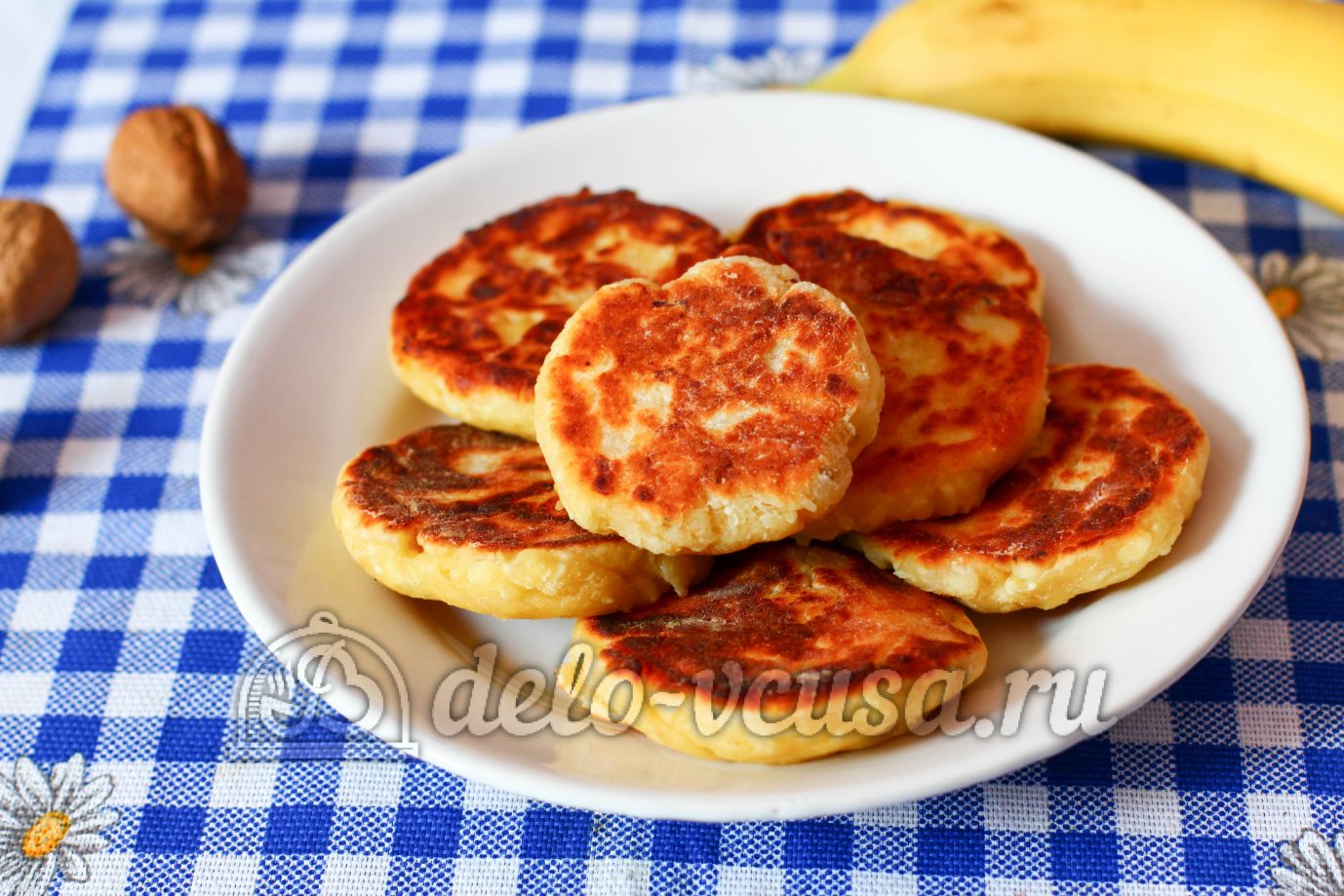 Сырники с бананом в духовке