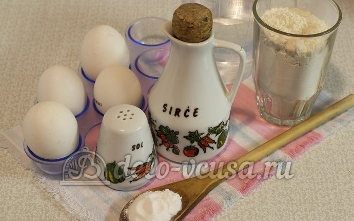 Блины на воде: Ингредиенты