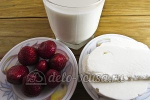 Молочный коктейль с клубникой и мороженым: Ингредиенты