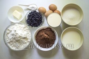 Шоколадный торт с черникой: Ингредиенты