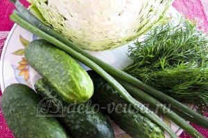 Салат из капусты и огурцов с уксусом: Ингредиенты
