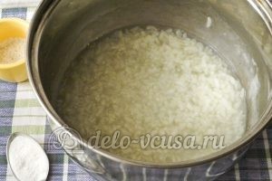 Молочный суп с рисом: Сварить рисовую кашу