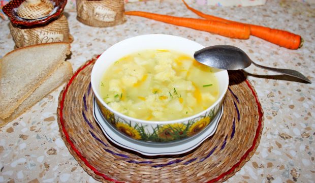 Клецки для супа рецепт приготовления из муки и яйца и воды пошагово с фото