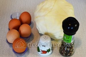 Жареная капуста с яйцом: Ингредиенты