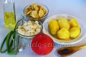Овощной салат с сухариками: Ингредиенты