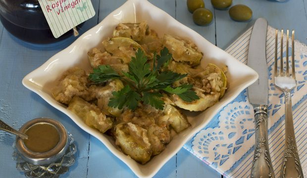 Кабачки жареные в сметане