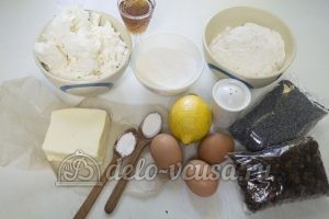 Пирог с творогом и маком: Ингредиенты