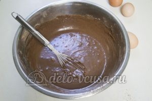 Шоколадная ватрушка: Замесить тесто