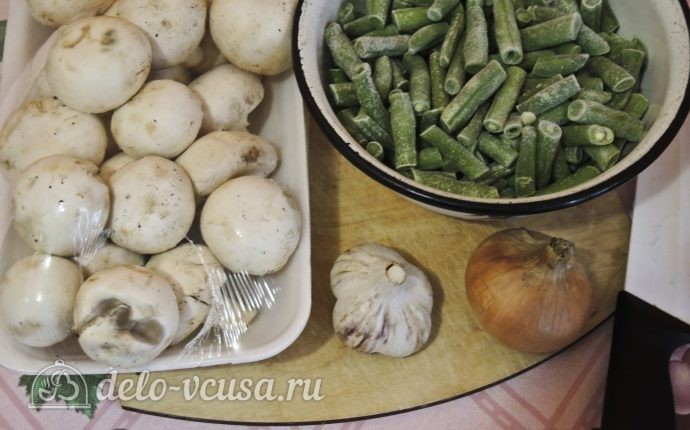 Стручковая фасоль с грибами рецепт с фото - пошаговое приготовление грибов со стручковой фасолью