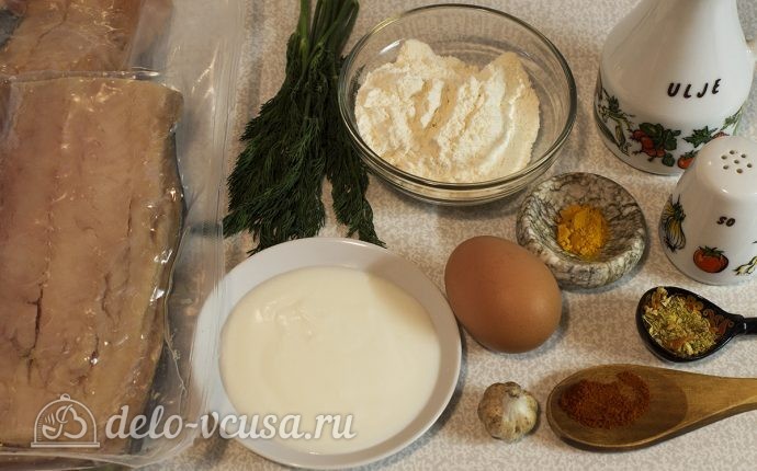 Филе горбуши в кляре: Ингредиенты