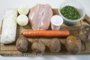 Картофельные гнезда с курицей: Ингредиенты