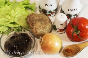 Овощной салат с грибами: Ингредиенты