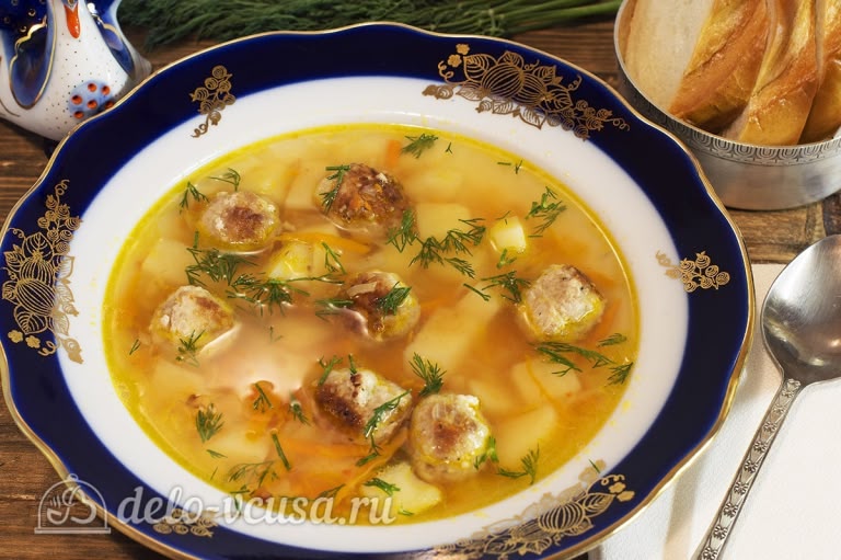 Суп с фрикадельками и картошкой
