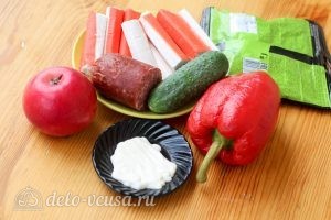 Салат с сухариками: Ингредиенты