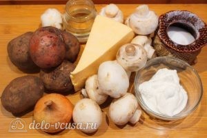 Запеканка с грибами и картофелем: Ингредиенты